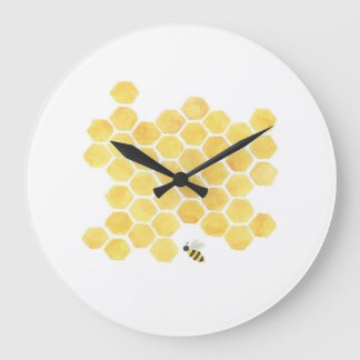 yellow bee wall clock kitchen nursery