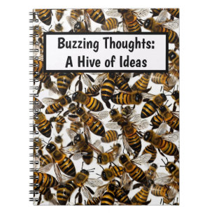 Yellow Bees Personalised Notebook