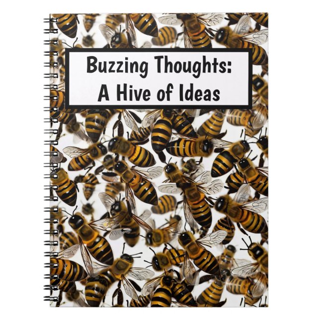 Yellow Bees Personalised Notebook (Front)