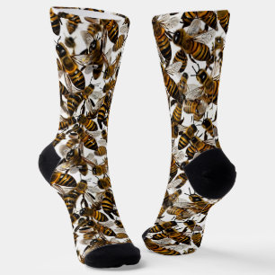 Yellow Bees Socks