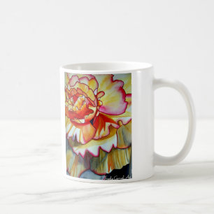 Yellow Begonia flower watercolour original art Coffee Mug