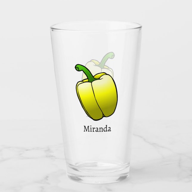 Yellow Bell Pepper Glass (Front)