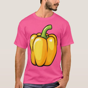 Yellow Bell Pepper In A Cartoon T-Shirt