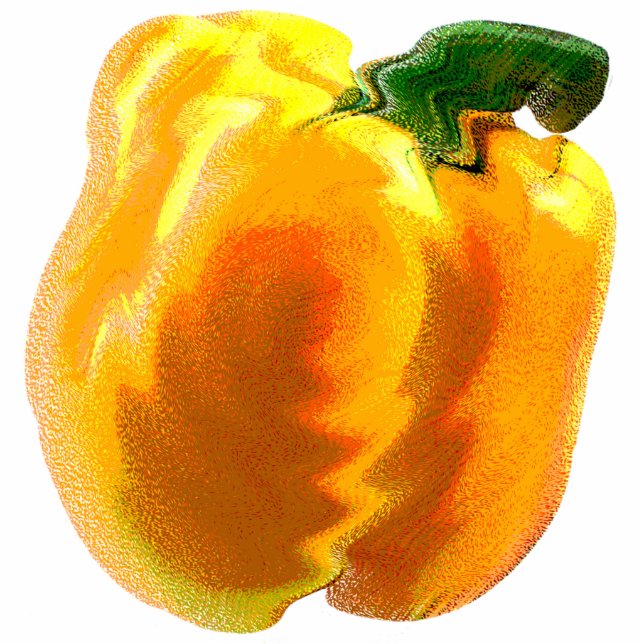 Yellow Bell Pepper Photo Sculpture Magnet (Front)