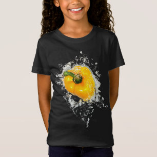 Yellow Bell Pepper Splash Funny Gift Vintage Cool T-Shirt