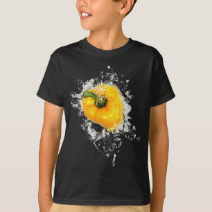 Yellow Bell Pepper Splash Funny Gift Vintage Cool T-Shirt