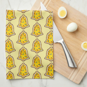 Yellow Bell Sprinkles Cookie Holiday Christmas Tea Towel