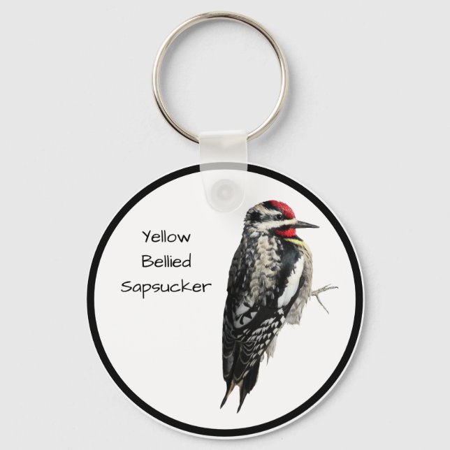 Yellow-Bellied Sapsucker Key Ring (Front)