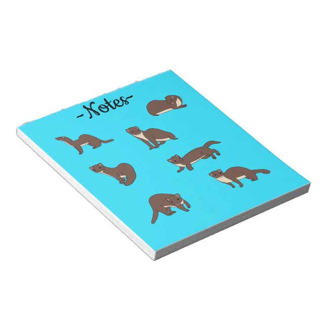 Yellow bellied Weasels  Notepad (Angled)