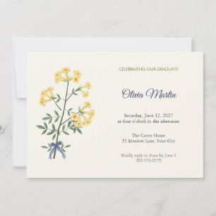 Yellow Bells Graduation Party Invitation