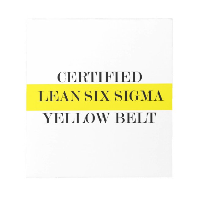 Yellow Belt Notepad (Front)