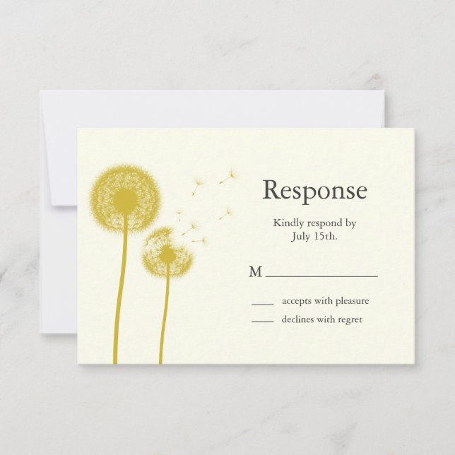 Yellow Best Wishes! RSVP (Front)