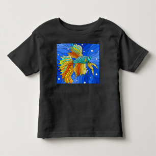Yellow Betta Fish Fighting Fish Toddler T-Shirt