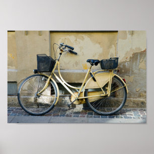 Yellow Bicycle, Copenhagen, Denmark Poster