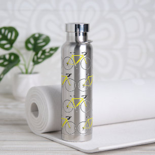 Yellow Bicycle Design Water Bottle