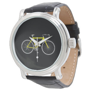 Yellow Bicycle On Black Watch