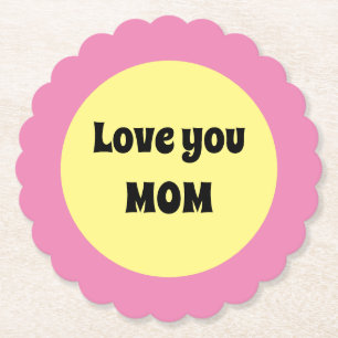 Yellow Big Dot Paper Coaster