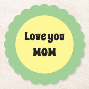 Yellow Big Dot Paper Coaster