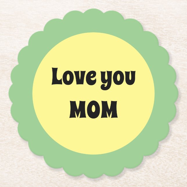 Yellow Big Dot Paper Coaster (Front)