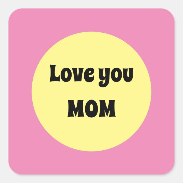 Yellow Big Dot Square Sticker (Front)