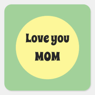 Yellow Big Dot Square Sticker