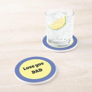Yellow Big Dot Square Sticker Coaster