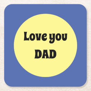 Yellow Big Dot Square Sticker Paper Coaster