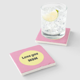 Yellow Big Dot Stone Coaster