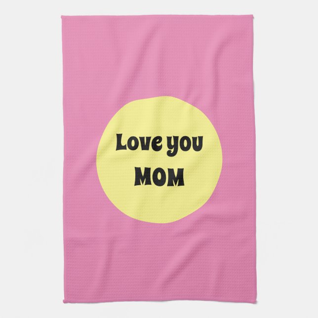 Yellow Big Dot Tea Towel (Vertical)