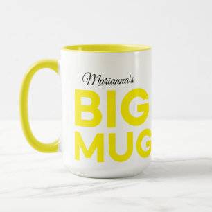 Yellow Big Mug   Huge Mug   Script Custom Name