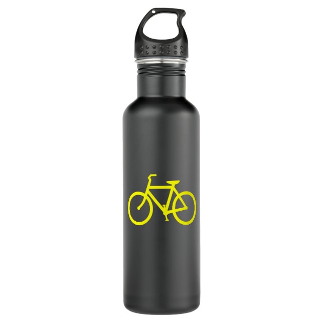 Yellow  Bike 710 Ml Water Bottle (Front)