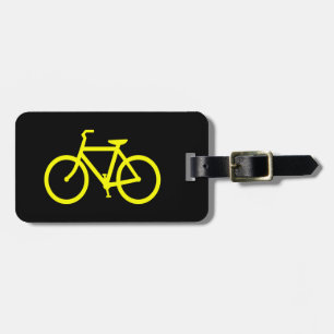 Yellow Bike Luggage Tag