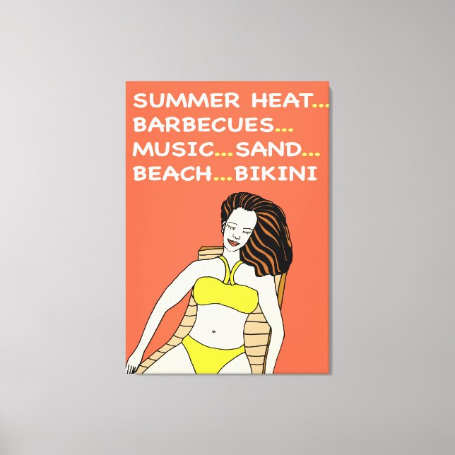 Yellow Bikini - Canvas Art (Front)