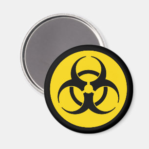 Yellow Biohazard Magnet