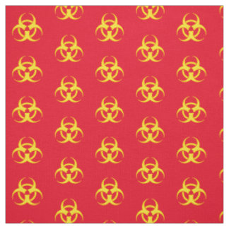 Yellow Biohazard Symbol Fabric