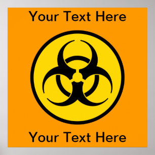 Yellow Biohazard Symbol Poster