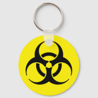 Yellow Biohazard Symbol Warning Sign