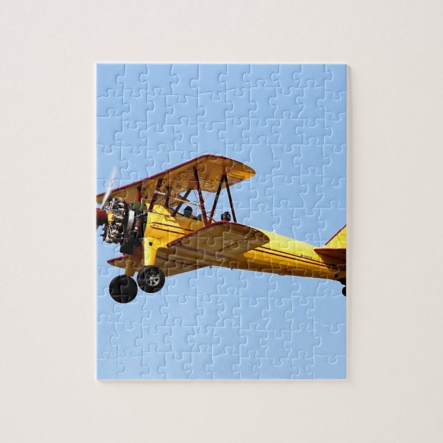 Yellow Biplane Jigsaw Puzzle (Vertical)
