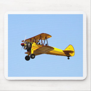 Yellow Biplane Mouse Mat