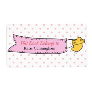 Yellow Bird, Banner, Bookplate Label