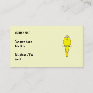 Yellow Bird. Canary. Business Card
