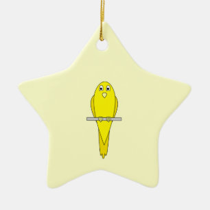 Yellow Bird. Canary. Ceramic Tree Decoration