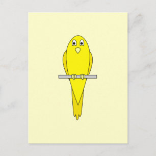 Yellow Bird. Canary. Postcard