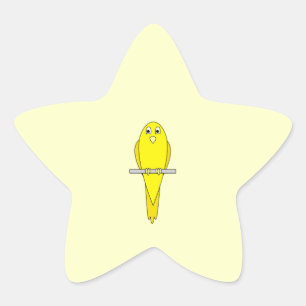 Yellow Bird. Canary. Star Sticker