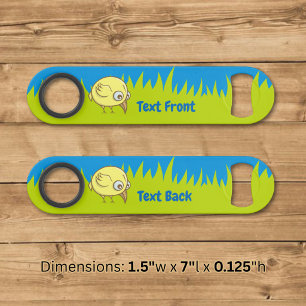 Yellow bird cartoon bar key