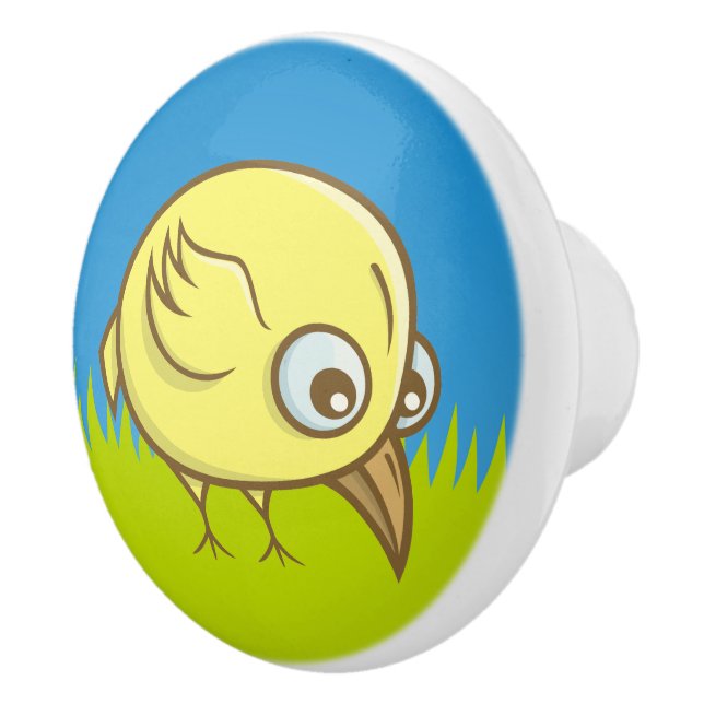 Yellow bird cartoon ceramic knob (Right)