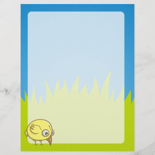 Yellow bird cartoon flyer