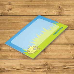 Yellow bird cartoon notepad