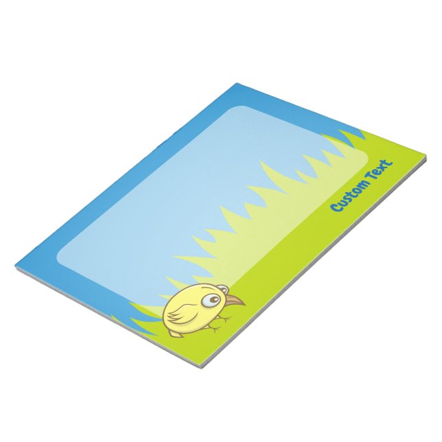 Yellow bird cartoon notepad (Angled)