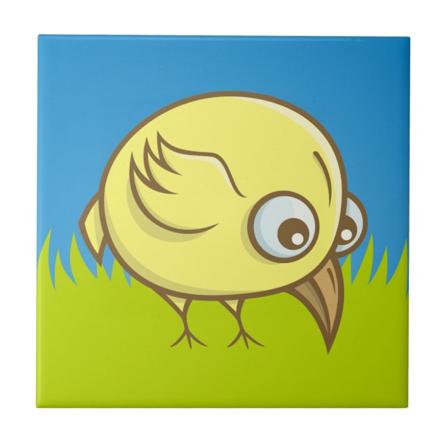 Yellow bird cartoon tile (Front)